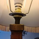 Cherry wood floor lamp