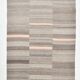 Tapis Kilim vintage contemporain saumon et marron 6 x 10, 188 x 304 cm SK 33353