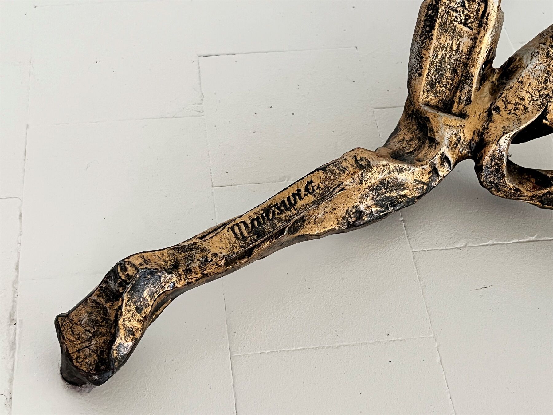 Salvino marsura vintage bronze handcrafted trinidad brutalist coffee table, 1960