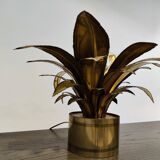 Lampe de table fleurie Maison Jansen, années 1970