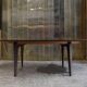 Oval table in ziricote and solid oak