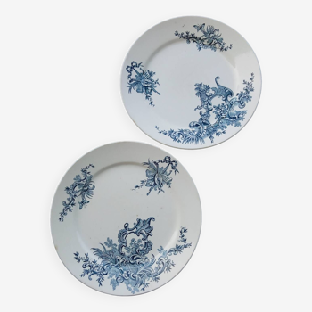 Duo of iron earthenware plates “Régent” BFK