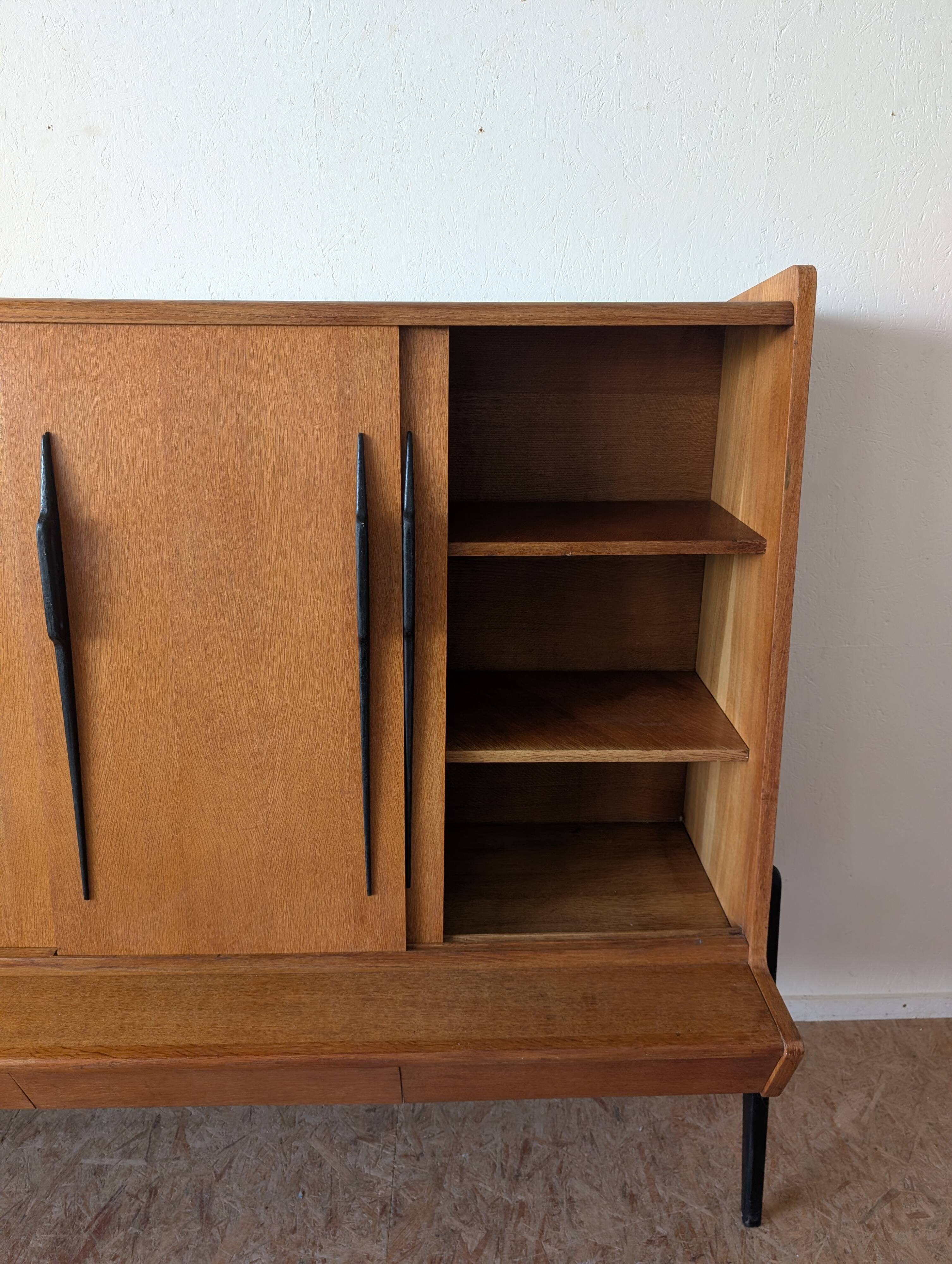 High oak sideboard by Gérard Guermonprez, 1950s/1960s