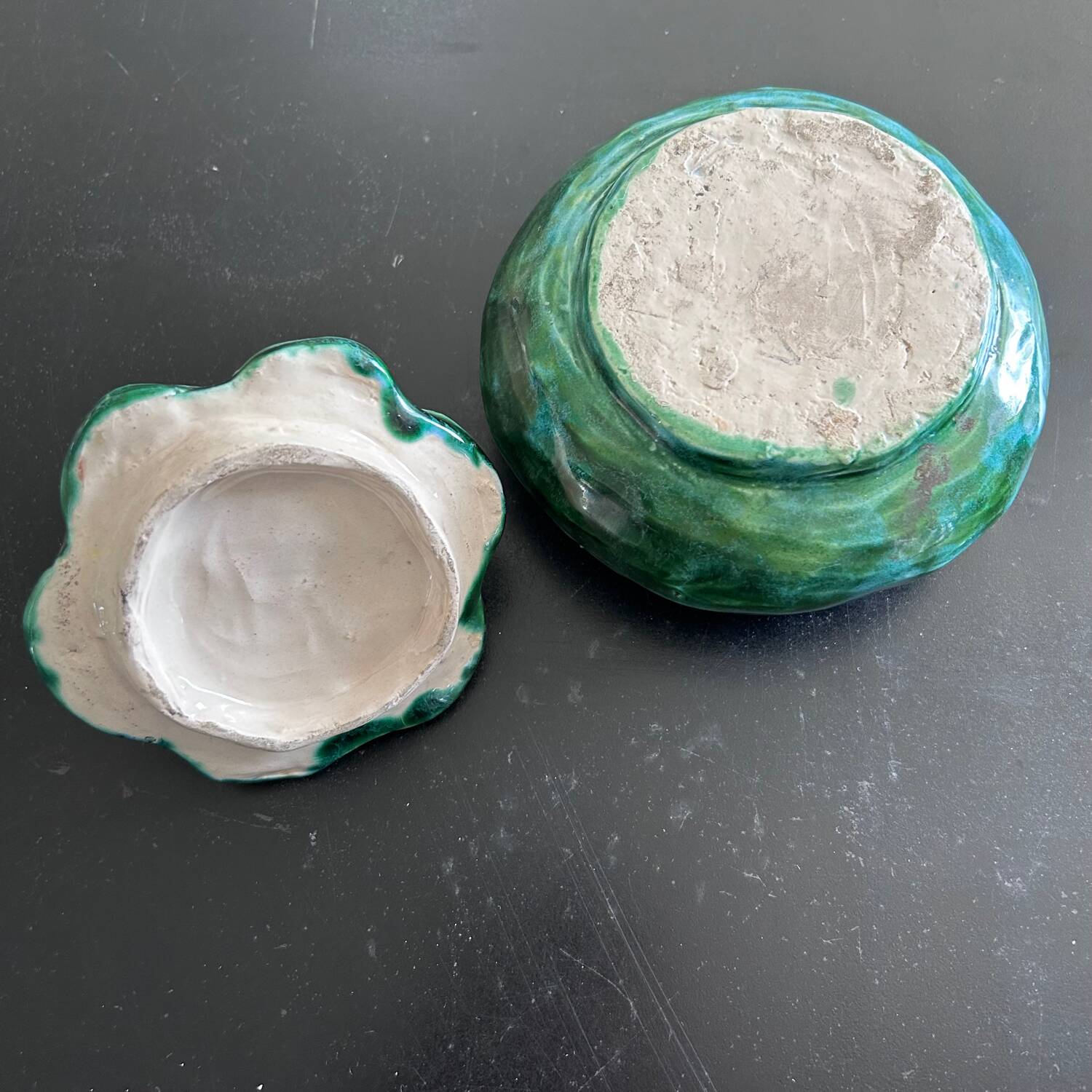 Handmade pumpkin sugar bowl