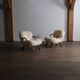 Pair of early edition Clam Chairs by Arnold Madsen for Madsen & Schubell, Denmark 1944