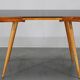 Table basse en hêtre et en verre opaque, années 1960, Tchécoslovaquie
