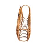 Wicker newspaper rack, Scandinavian style, Denmark, 1970s