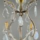 Crystal and brass chandelier, early 20th century
