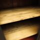 Black painted linen press wardrobe