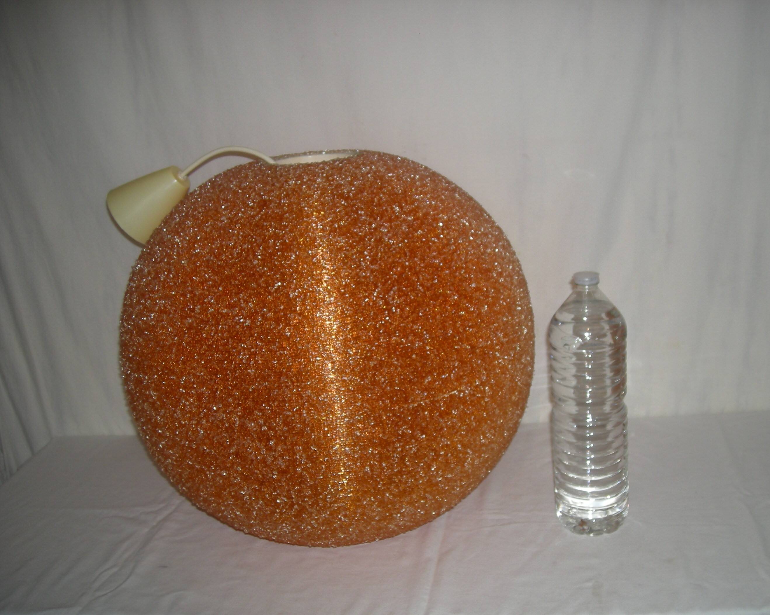 Suspension orange Sugar ball by John and Sylvia Reid from the 1960s.