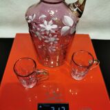 Licorera / jarra francesa y vasos – art noveau