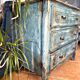 Antique commode with a patina in the Tuscan technique.