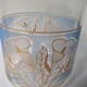 Wide vase decoration of white blue and gold lilies from decover italy - h: 12cm