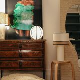 Sergio lamp - white x natural linen