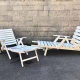 Pair of sun loungers 1960 R. Gleizes