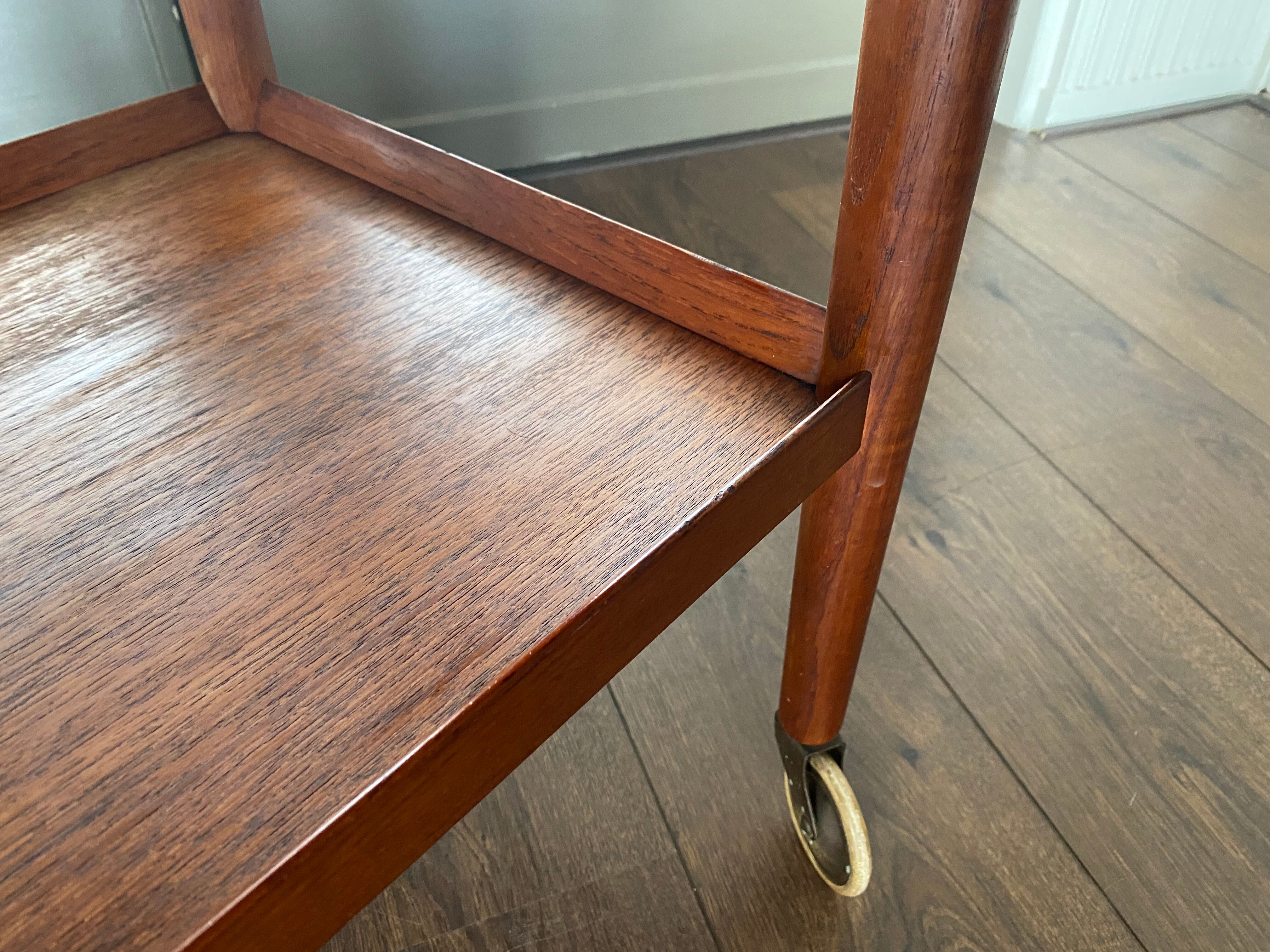 Danish Design Flip Top Bar Cart by Grete Jalk for Poul Jeppesens Møbelfabrik, 1960s