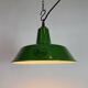 Industrial Green Enamel Factory Pendant Lamp from Revo, 1950s