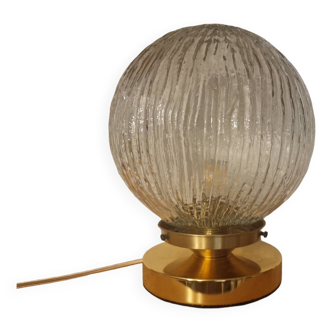 Lampe à poser globe texturé vintage