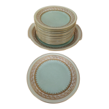 Platter and 11 dessert plates in Chapus Frères Limoges porcelain
