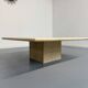 Italian coffee table in travertine, Roche Bobois edition, 70s/80s.