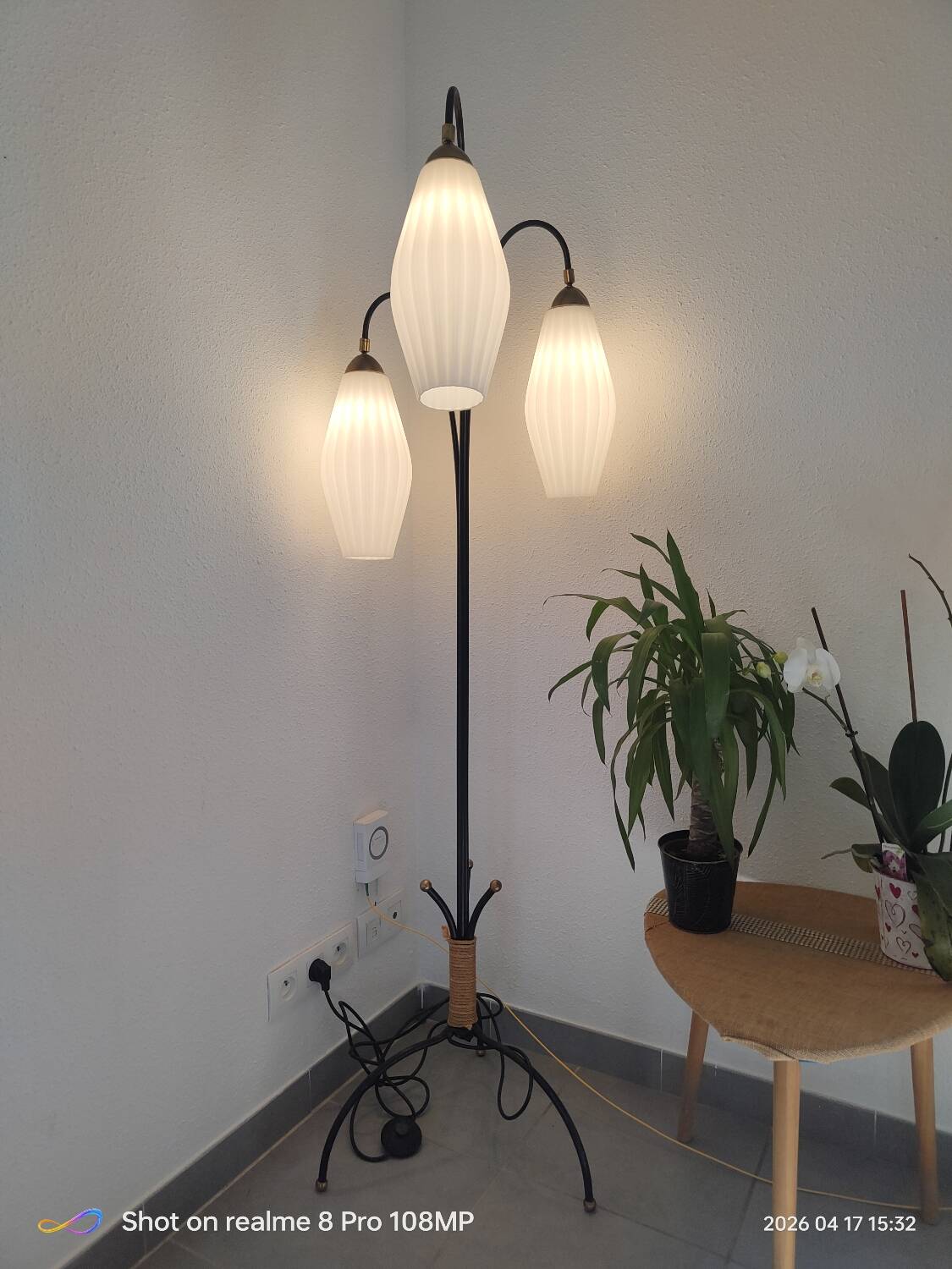Lampadaire lunel 1960 vintage