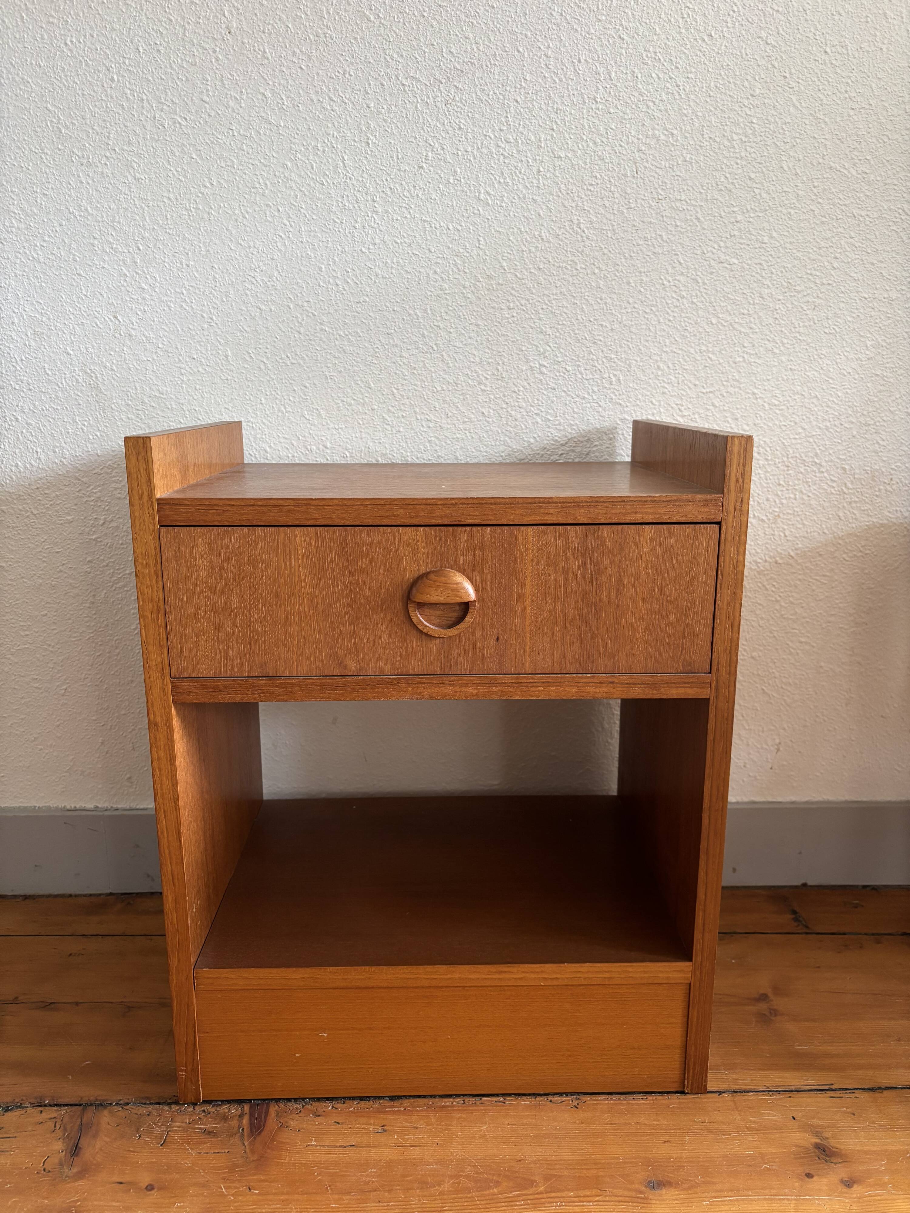 Scandinavian bedside table in teak, 1960.