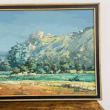 Painting signed Patrick Turion – Provence landscape – Oil on canvas