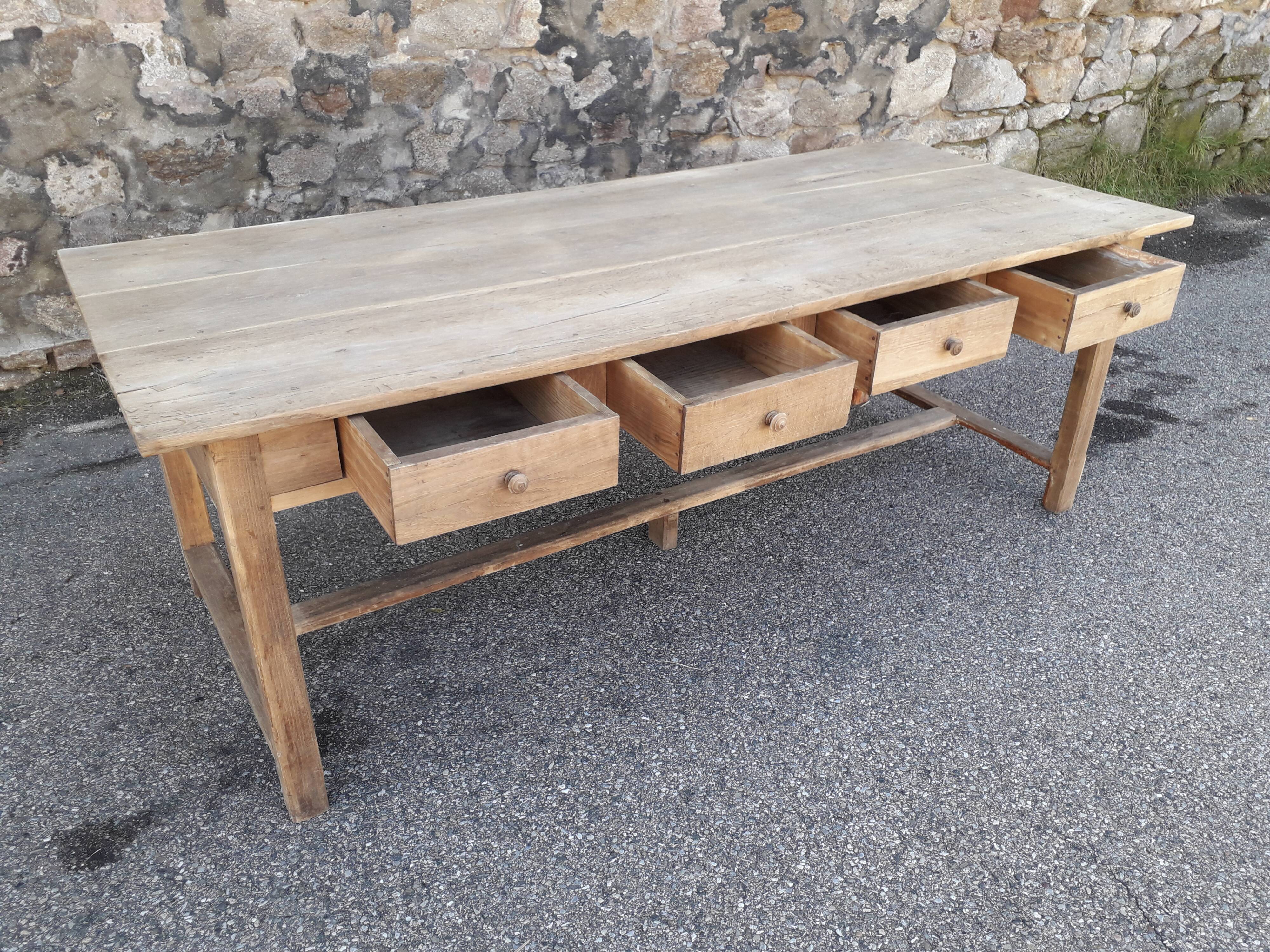 214 cm drawer farm table
