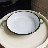 Vintage enameled metal dish