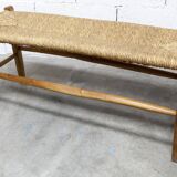 Rustic artisanal brutalist bench 1960 93cm