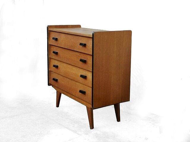 Dresser vintage oak gilded feet compass 1960s