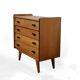 Dresser vintage oak gilded feet compass 1960s
