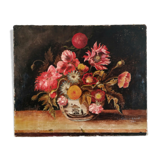 Ancient painting "flowers in a vase of china"