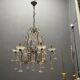 Chandelier en verre de Murano rose des années 1960