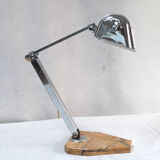 Marble pedestal desk lamp