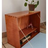 Mid Century Wall Mount Wood desk with formica writing surface