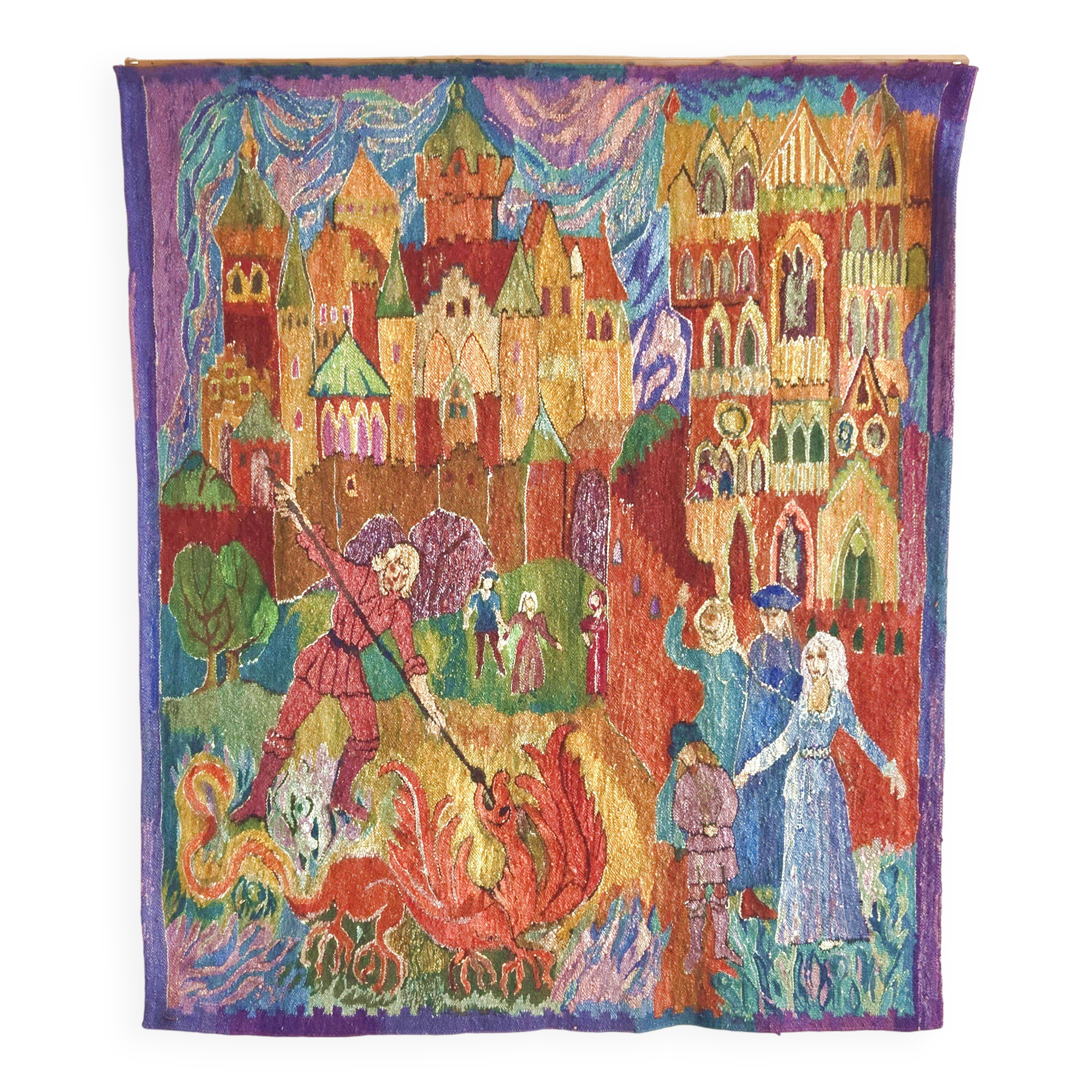 Vintage Polish tapestry 1970