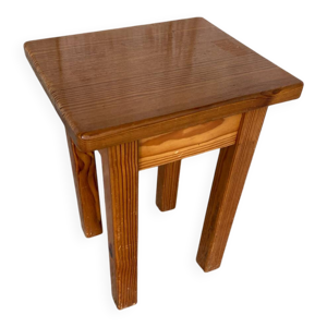 Tabouret Brutaliste Chalet - ancien pin