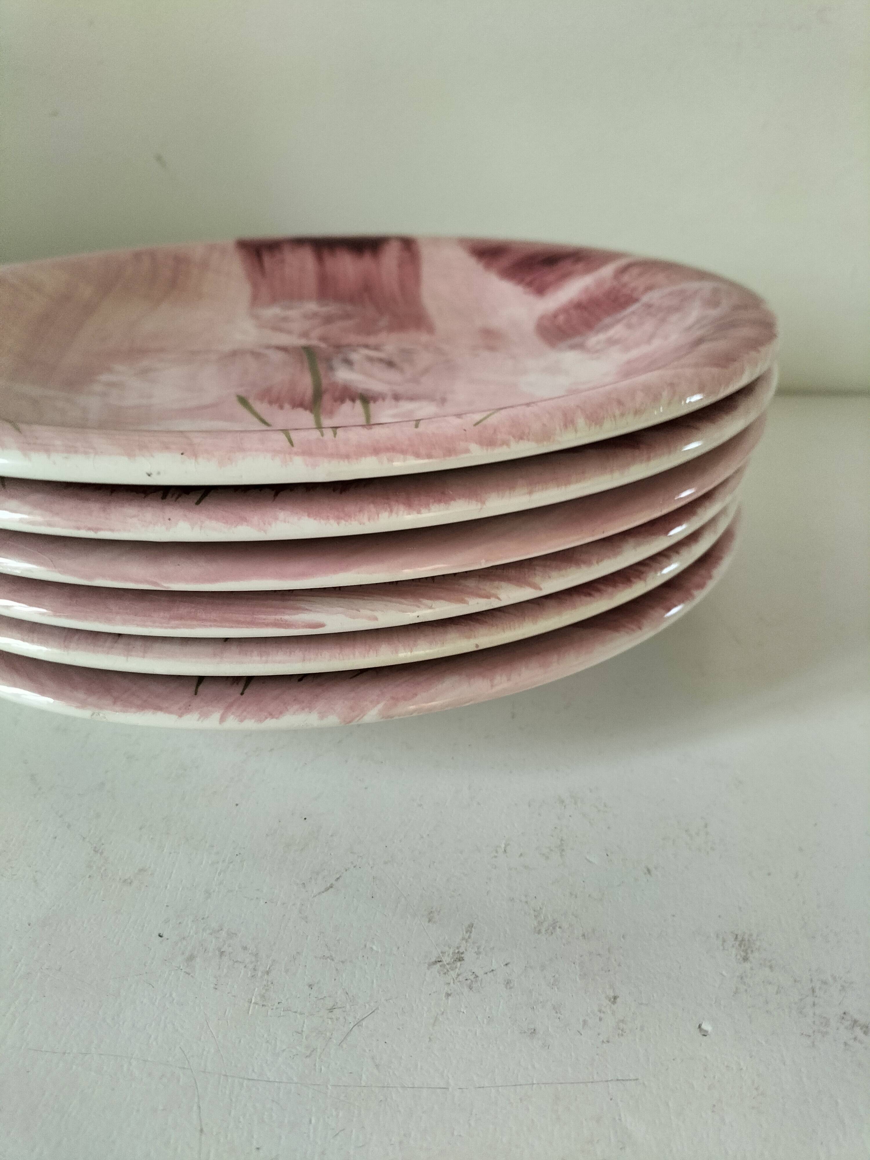 6 Italian plates CAPA San Polo hand-painted from the 1970s.