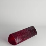 Swedish Red Devil Triangular Glass Vase by Christer Sjögren for Lindshammar