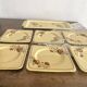 Square dessert plates and cake dish, Pexonne, 1940s-1950s