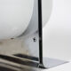 Table lamp in polished metal and opaline, 1970s