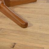 Mid-Century Round Teak Extendable Dining Table from Vejle Mobelfabrik