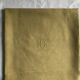Old linen tablecloth and evening tinted in vermeil