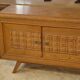 Buffet brutaliste en chêne 1960