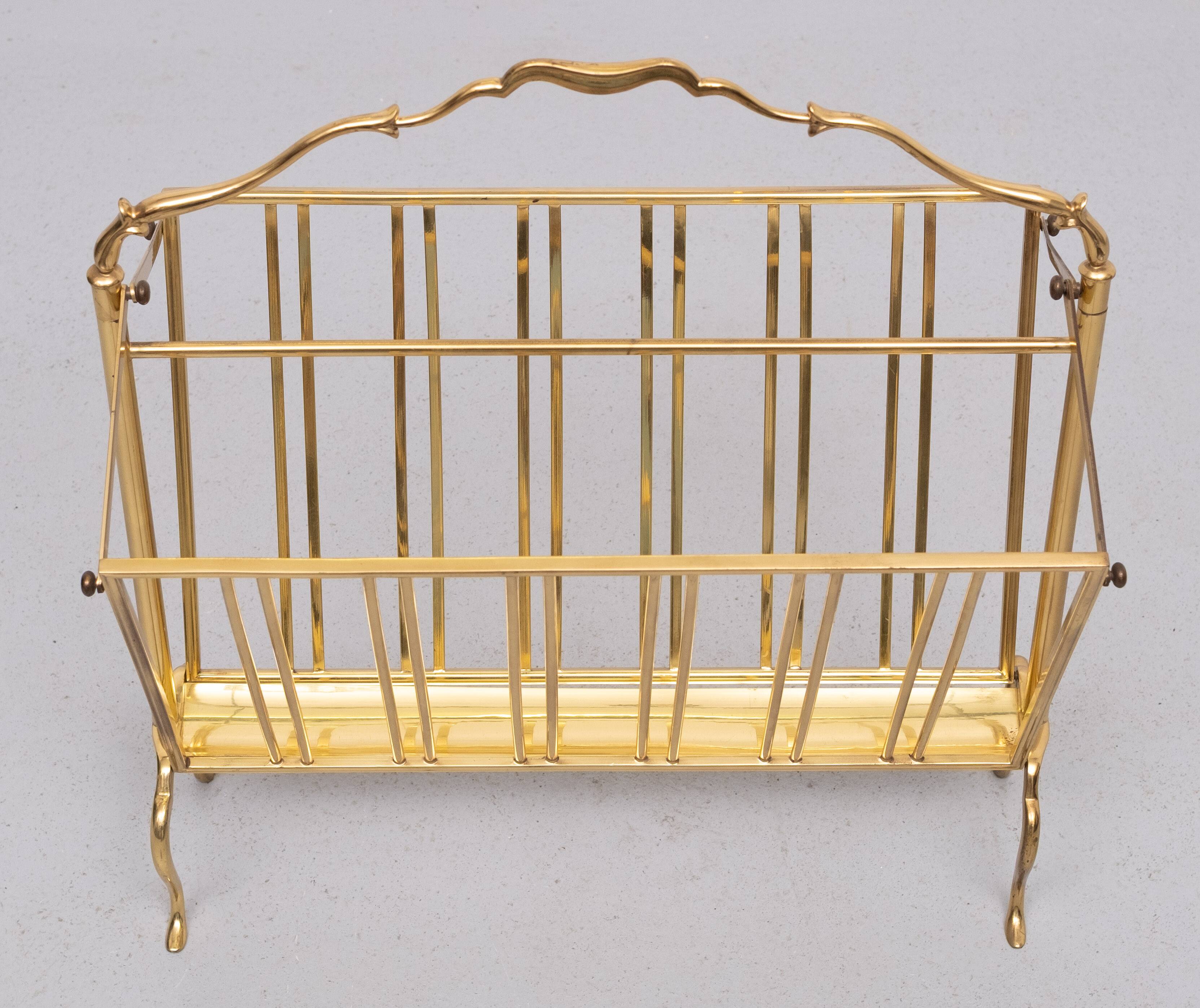 Brass Magazine holder Maison Baguès 1950s France