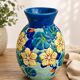 Art Deco vase Boch Frères Keramis, capucine decoration D.2762, crackled enamel