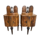 Pair of bedsides in walnut veneer 1940s