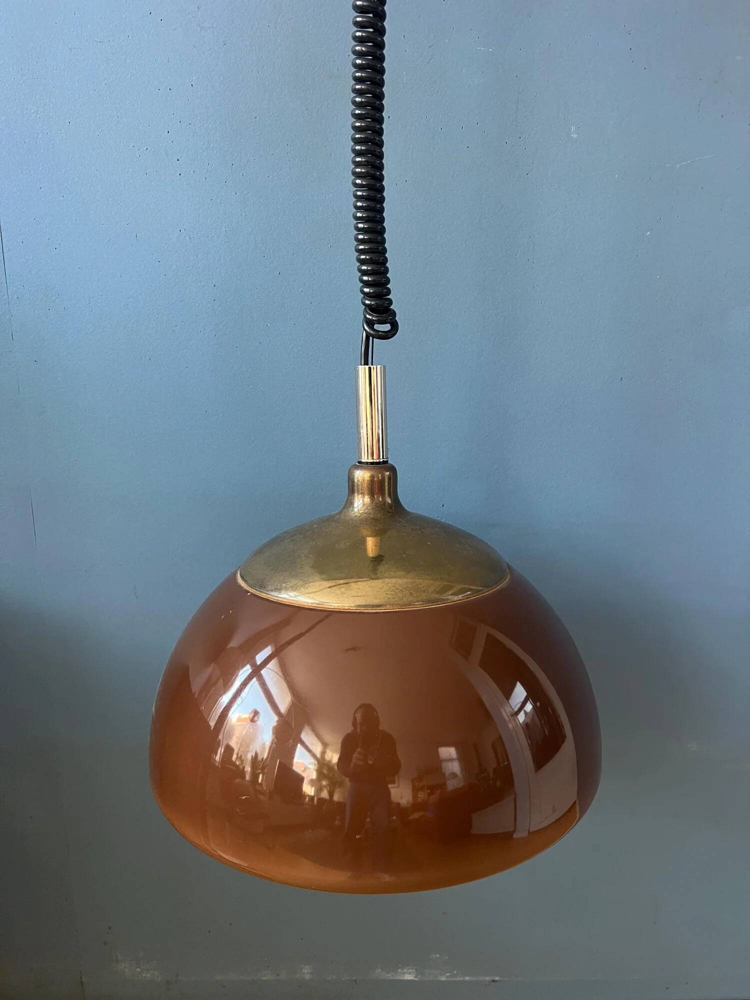 Vintage Cosack Leuchten Plexiglass Brown - Orange Pendant Lamp