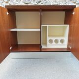 Exotic wood, belgium, 1960's brutalist bar cabinet